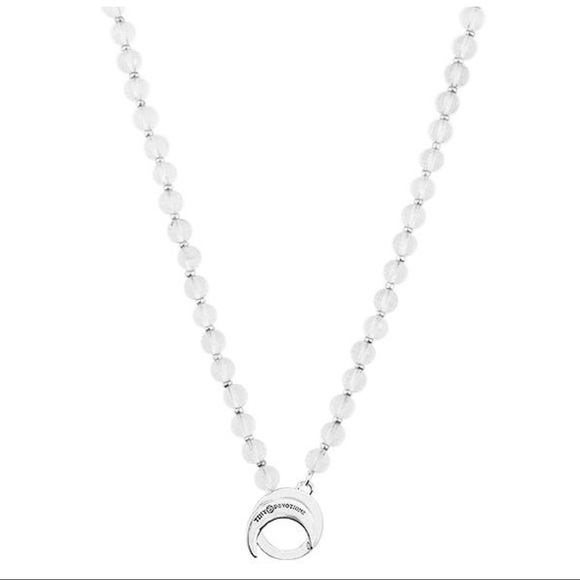 Clear Quartz Limitless Mala by Tiny Devotion Obsidian Silk Silver Tassles - Picture 2 of 8